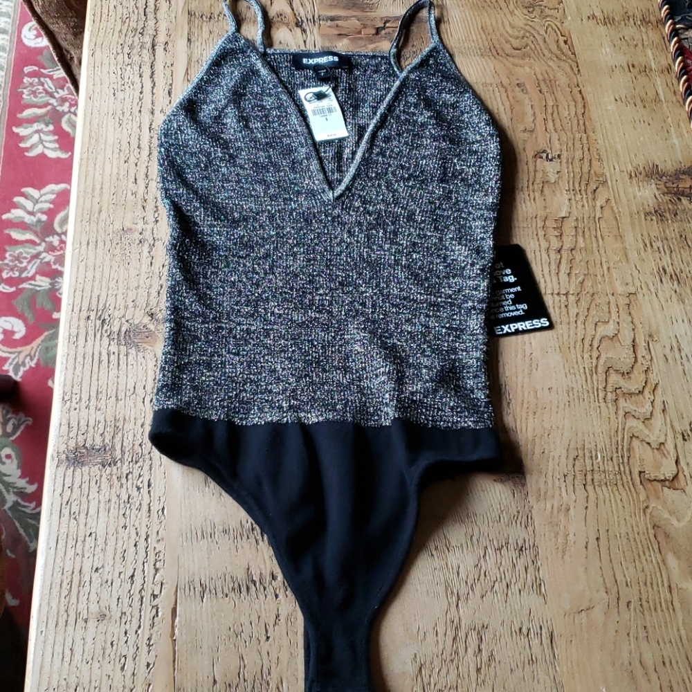 Express V neck strappy bodysuit